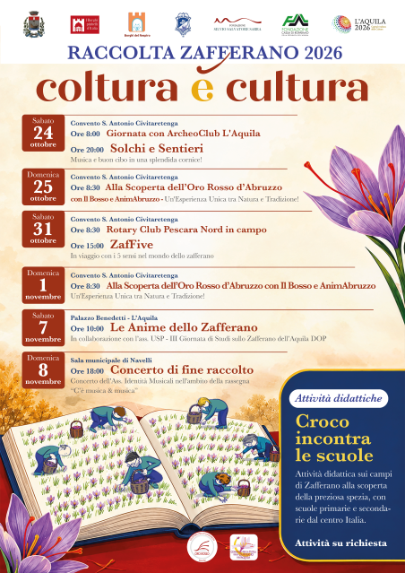 Zafferano: Coltura e/è Cultura 2026